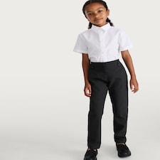 F&F School Girls 2-Pack Regular Fit Trousers in Grey