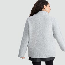 F&F Knitted Nep Roll Neck Tunic with Wool in Grey thumbnail 4