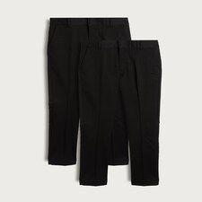 F&F School Boys 2-Pack Skinny Fit Trousers in Black thumbnail 5