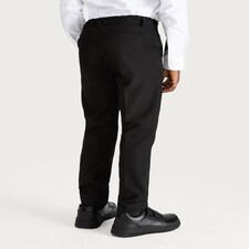 F&F School Boys 2-Pack Slim Fit Trousers in Black thumbnail 3