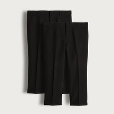 F&F School Boys 2-Pack Slim Fit Trousers in Black thumbnail 4