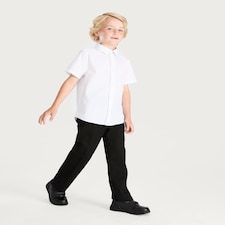 F&F School Boys 2-Pack Regular Fit Trousers in Black