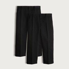 F&F School Boys 2-Pack Regular Fit Trousers in Black thumbnail 4