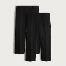 F&F School Boys 2-Pack Regular Fit Trousers in Black thumbnail 4
