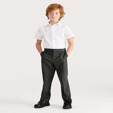 F&F School Boys 2-Pack Generous Fit Trousers in Grey