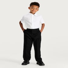 F&F School Boys 2-Pack Generous Fit Trousers in Black