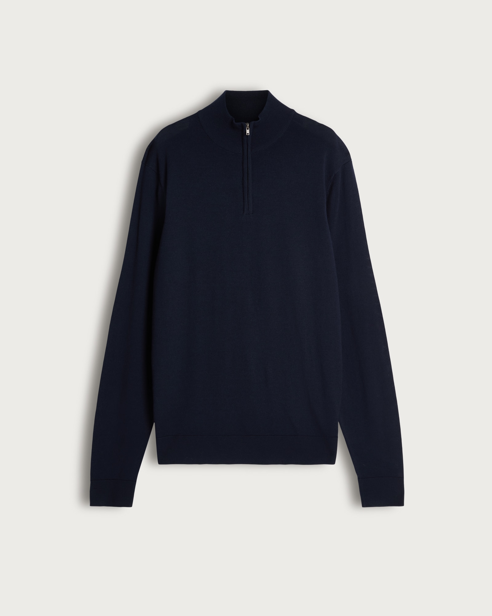 F&F Pure Merino Wool High Neck Jumper in Navy thumbnail 4