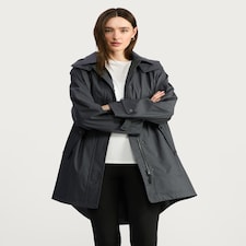 F&F Hooded Shower Resistant Raincoat in Navy thumbnail 2