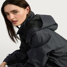 F&F Hooded Shower Resistant Raincoat in Navy thumbnail 3