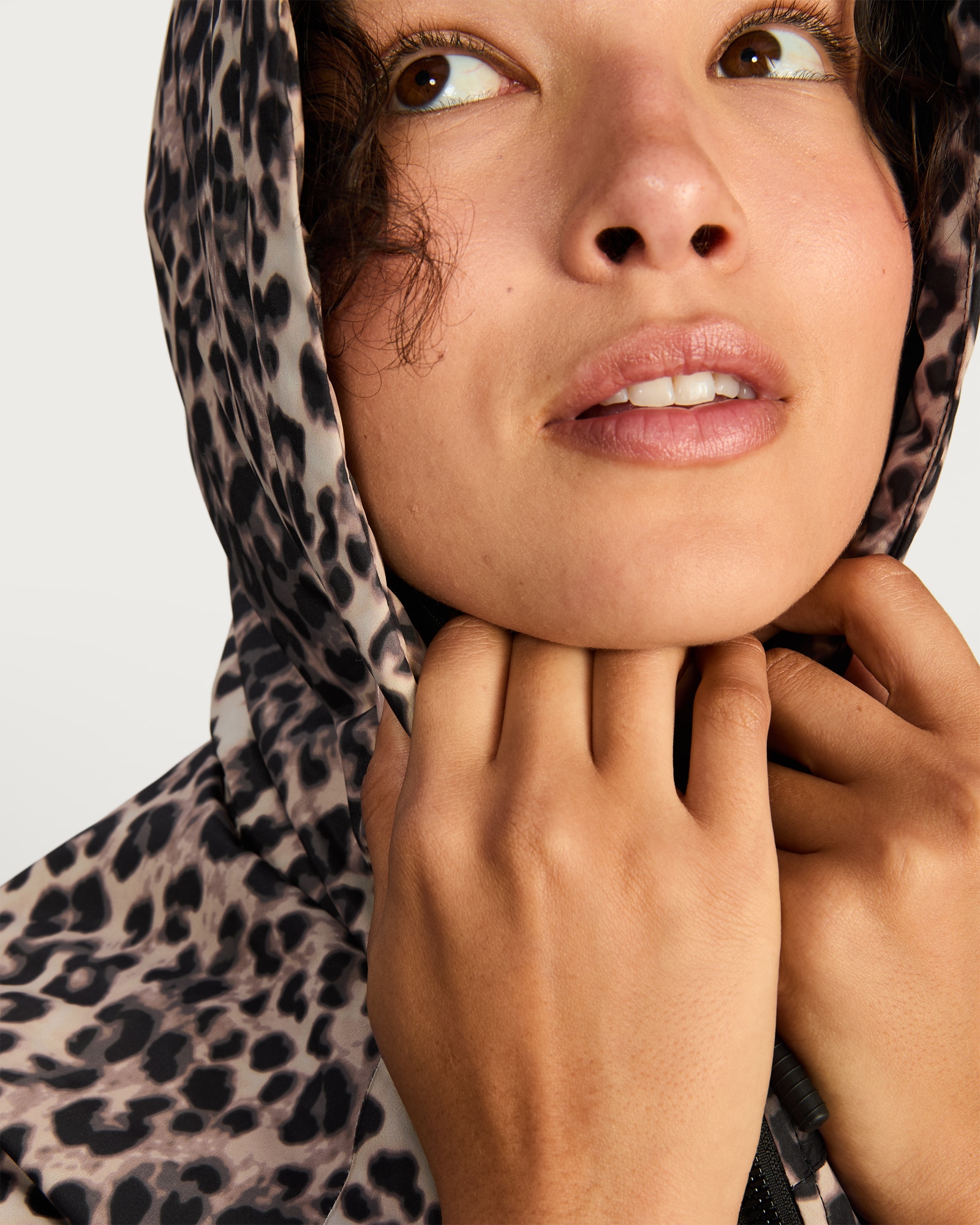 F&F Active Leopard Print Waterproof All Weather Robe in Multi Brown thumbnail 2