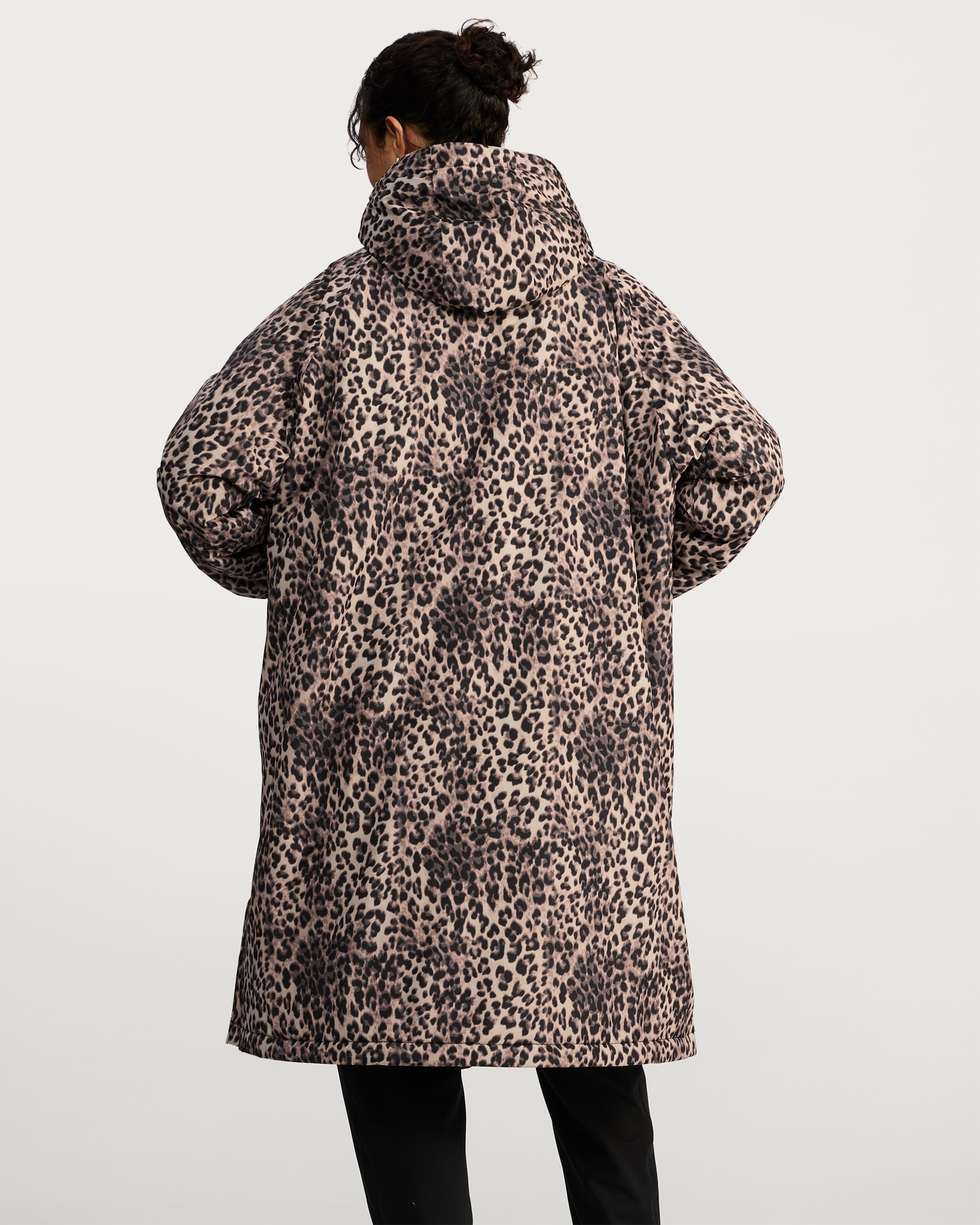 F&F Active Leopard Print Waterproof All Weather Robe in Multi Brown thumbnail 3