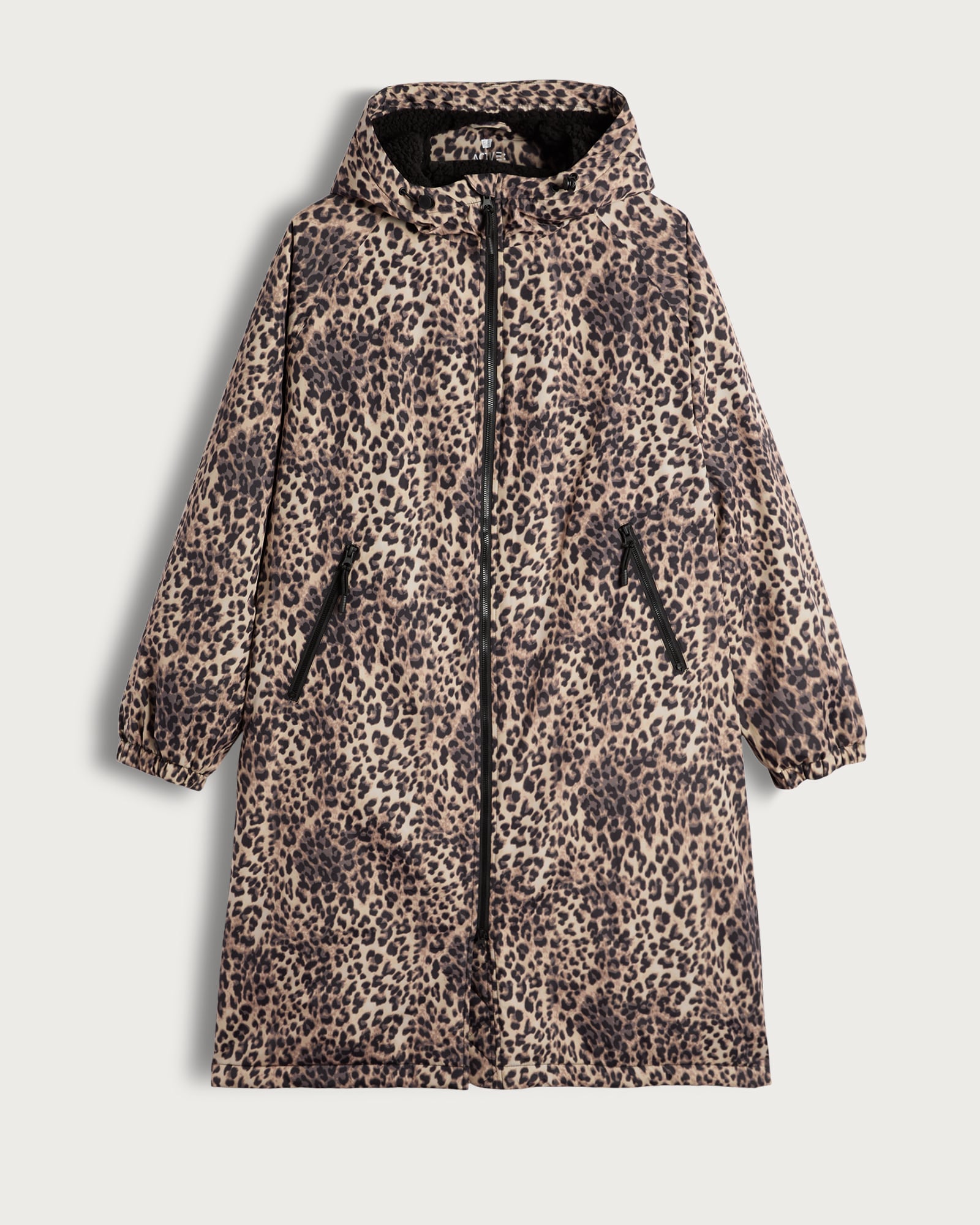 F&F Active Leopard Print Waterproof All Weather Robe in Multi Brown thumbnail 5