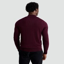 F&F Pure Merino Wool High Neck Jumper in Burgundy thumbnail 3