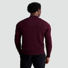 F&F Pure Merino Wool High Neck Jumper in Burgundy thumbnail 3