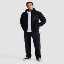 F&F Pocket Front Zip Up Fleece Jacket in Black thumbnail 2