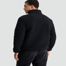 F&F Pocket Front Zip Up Fleece Jacket in Black thumbnail 3