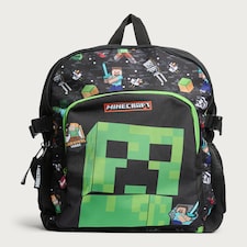 Minecraft Print Backpack in Black