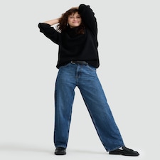 F&F Knitted Roll Neck Jumper Dress with Wool in Black