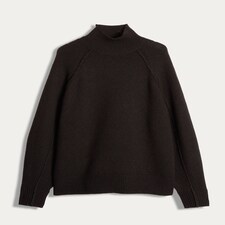 F&F Knitted High Neck Jumper with Wool in Brown thumbnail 4