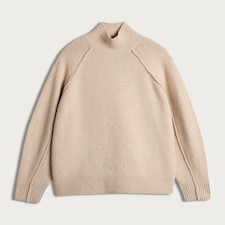 F&F Knitted High Neck Jumper with Wool in Neutral thumbnail 4