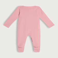 F&F Baby 3-Pack Pure Cotton Floral Print Sleepsuits in Pink thumbnail 2