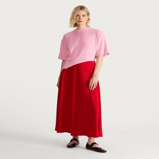 F&F Boxy Fit Short Sleeved Brushed T-Shirt in Pink thumbnail 3