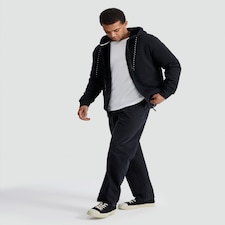 F&F Cotton Rich Faux Fur Lined Zip Up Hoodie in Black thumbnail 2