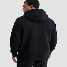 F&F Cotton Rich Faux Fur Lined Zip Up Hoodie in Black thumbnail 3