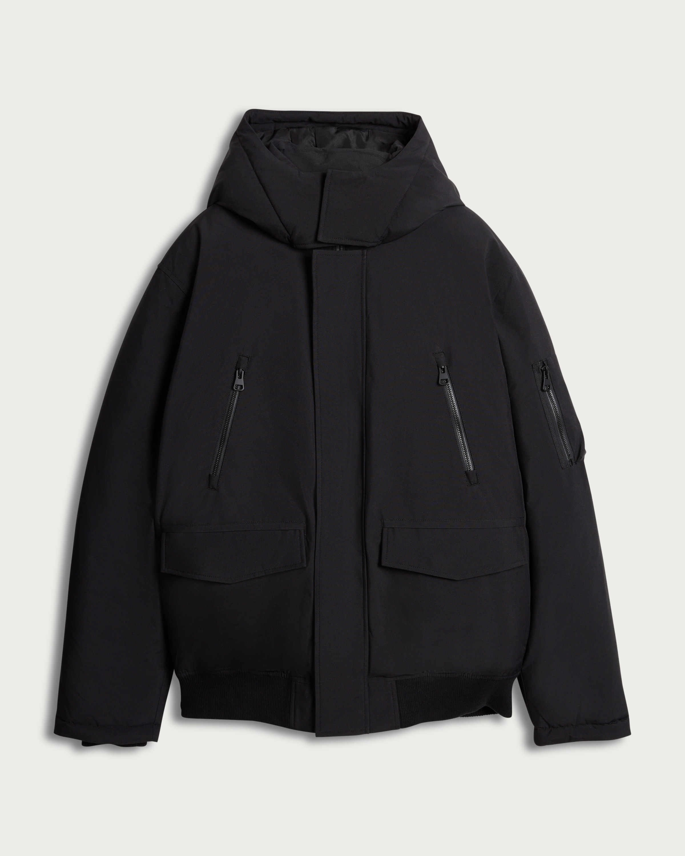 F&F Shower Resistant Hooded Puffer Jacket in Black thumbnail 5