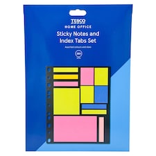 Tesco Sticky Notes And Index Tabs Set