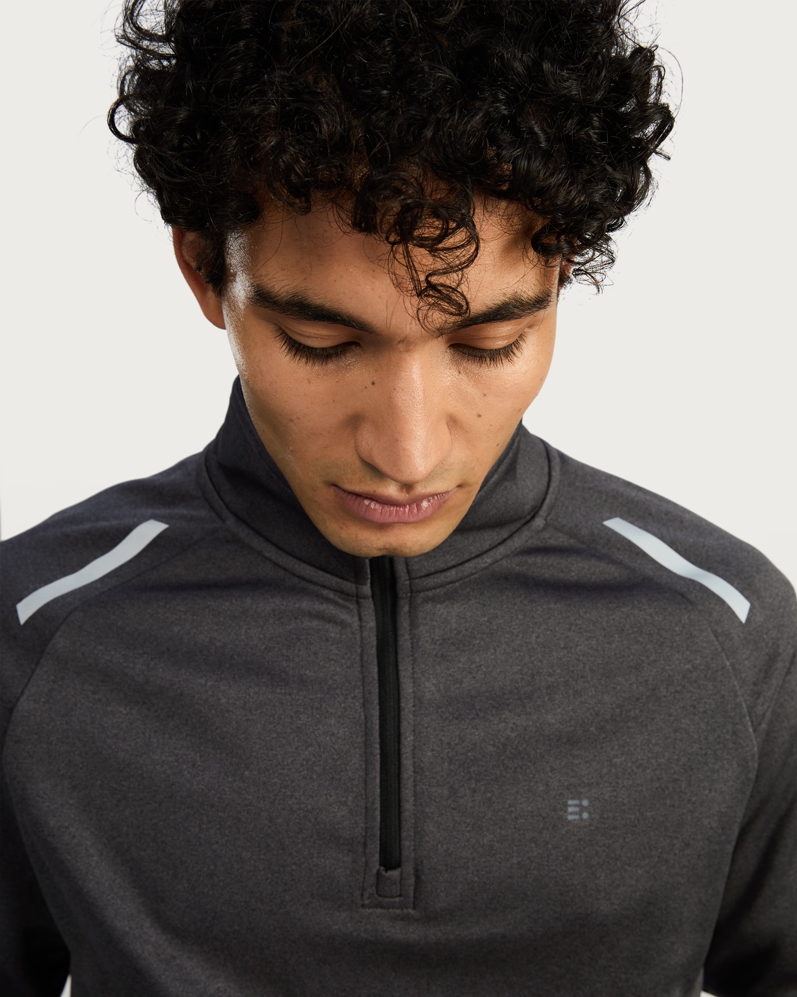 F&F Active Regular Fit Half-Zip Jacket in Black thumbnail 2