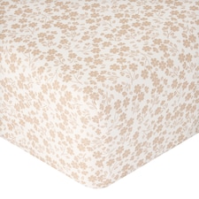 F&F Home Natural Ditsy Poly Cotton Fitted Sheet Double