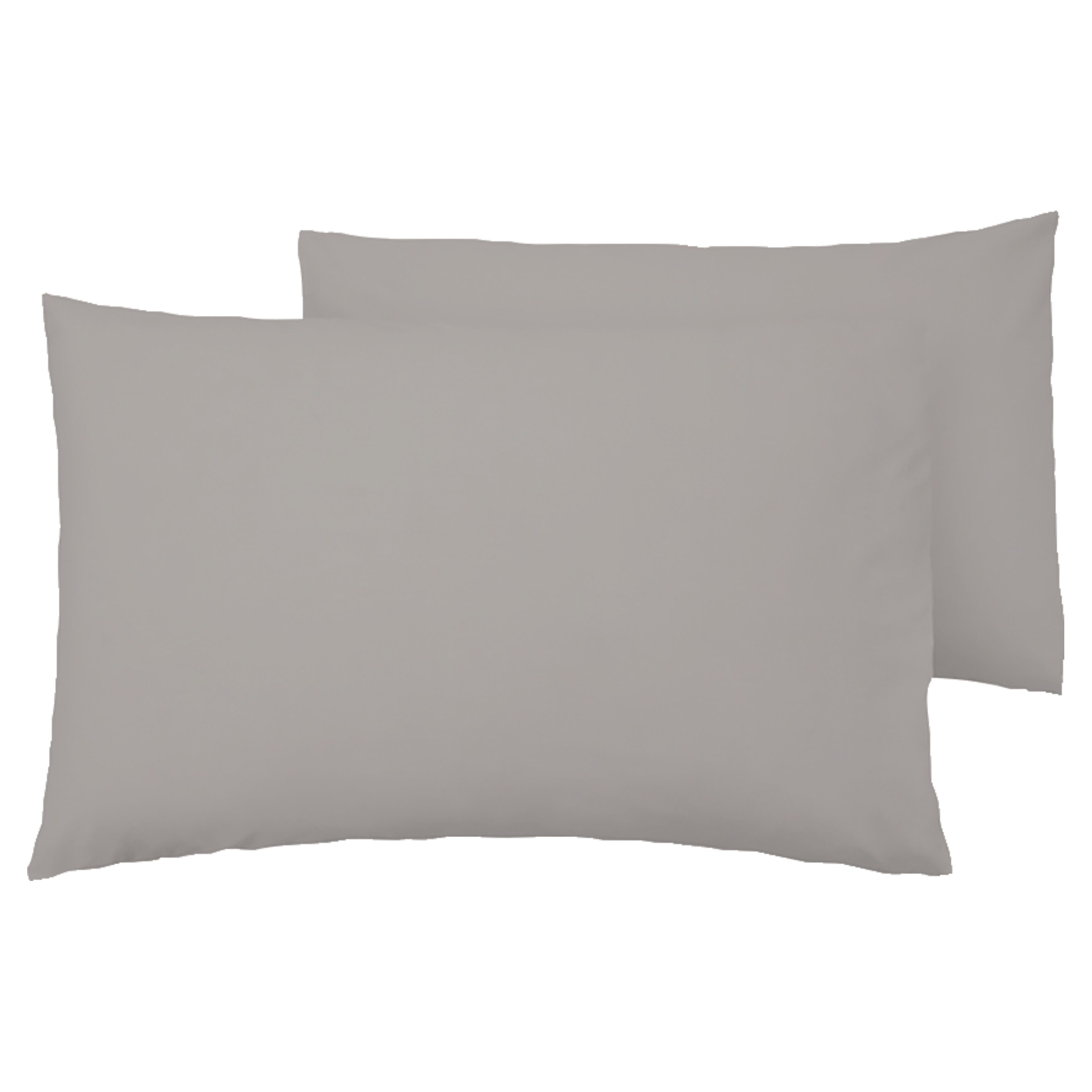  F&F Home Cotton Rich Mid Grey Housewife Pillowcase Pair