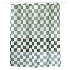 F&F Home Green Checkered Shower Curtain