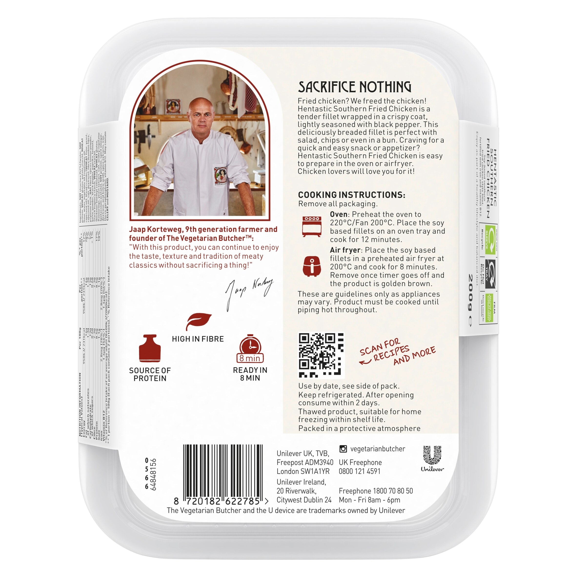 The Vegetarian Butcher Vegan Hentastic Southern Fried Chicken Fillet 200g thumbnail 2
