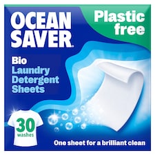 OceanSaver Plastic Free Bio Laundry Detergent Sheets 30 Washes 60g