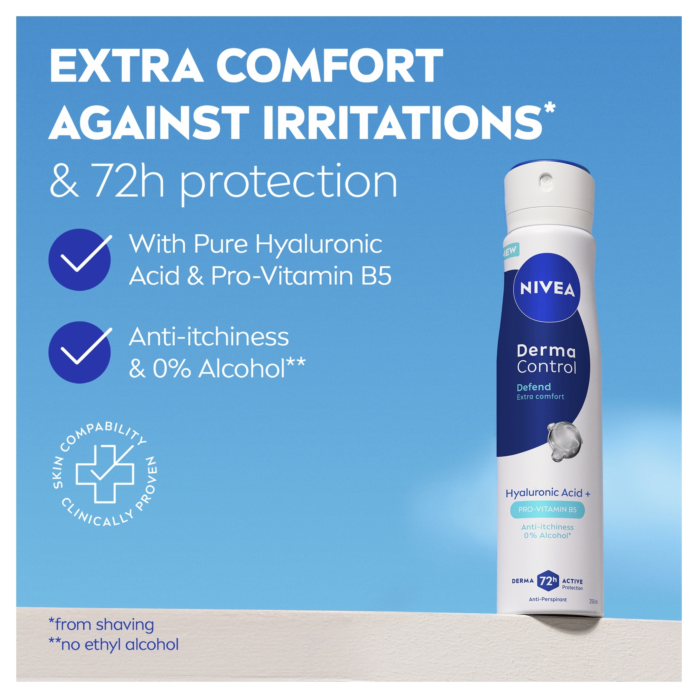 NIVEA Derma Control Defend Antiperspirant Deodorant Spray 250ml thumbnail 5