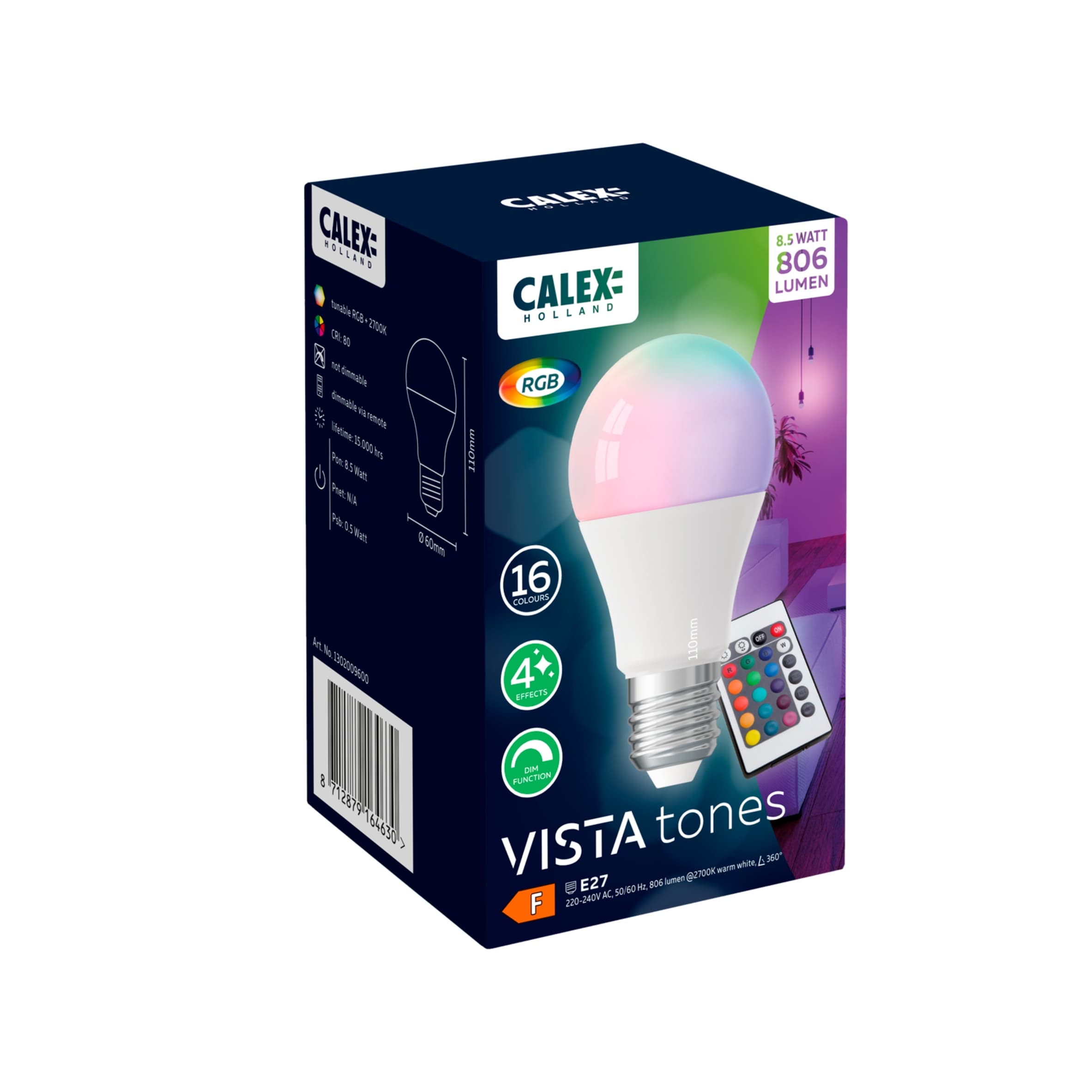 Calex Vista Tones E27 Bulb with Remote. thumbnail 2