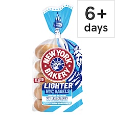 New York Bakery Lighter Sliced Bagels 5 pack