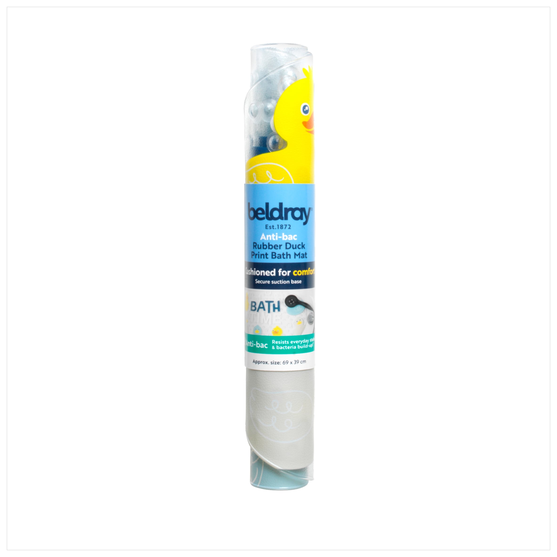 Beldray Anti-Bac Rubber Duck Print Bath Mat