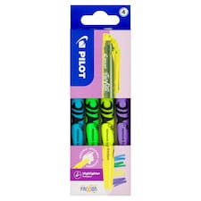 Frixion Ball Light Erasable Highlighter 4pk - Blue, Green, Yellow, Purple