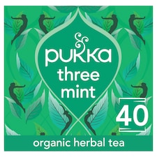 Pukka Organic Three Mint Tea 40 Digestion Herbal Tea Bags 64g
