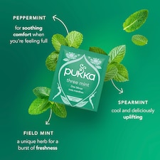 Pukka Organic Three Mint Tea 40 Digestion Herbal Tea Bags 64g thumbnail 3