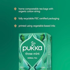 Pukka Organic Three Mint Tea 40 Digestion Herbal Tea Bags 64g thumbnail 5