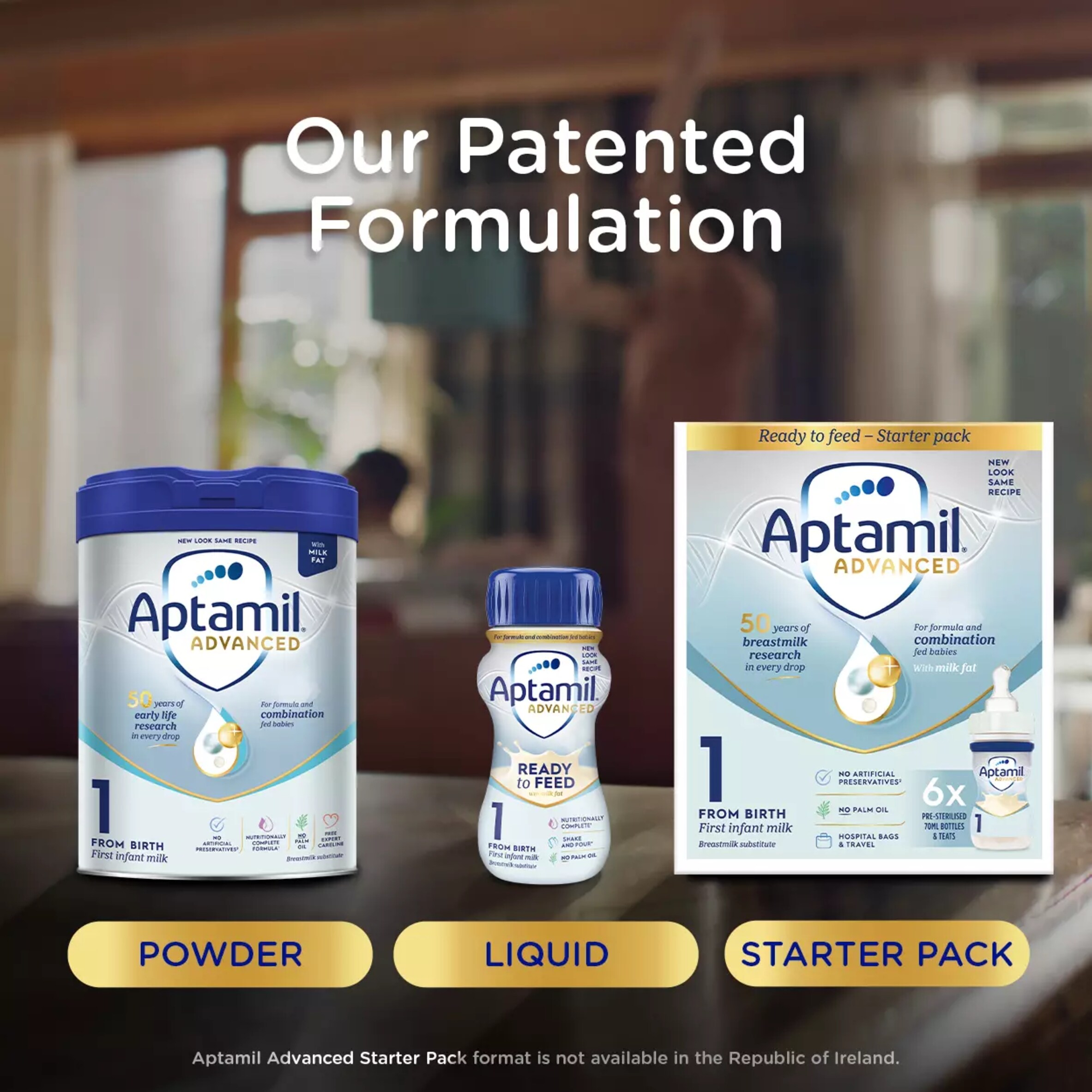Aptamil Advanced 1 First Baby Milk Formula Liquid Ready to Feed from Birth 4x200ml thumbnail 3