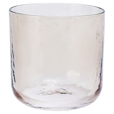 F&F Home Smokey Amber Glass Tealight Holder