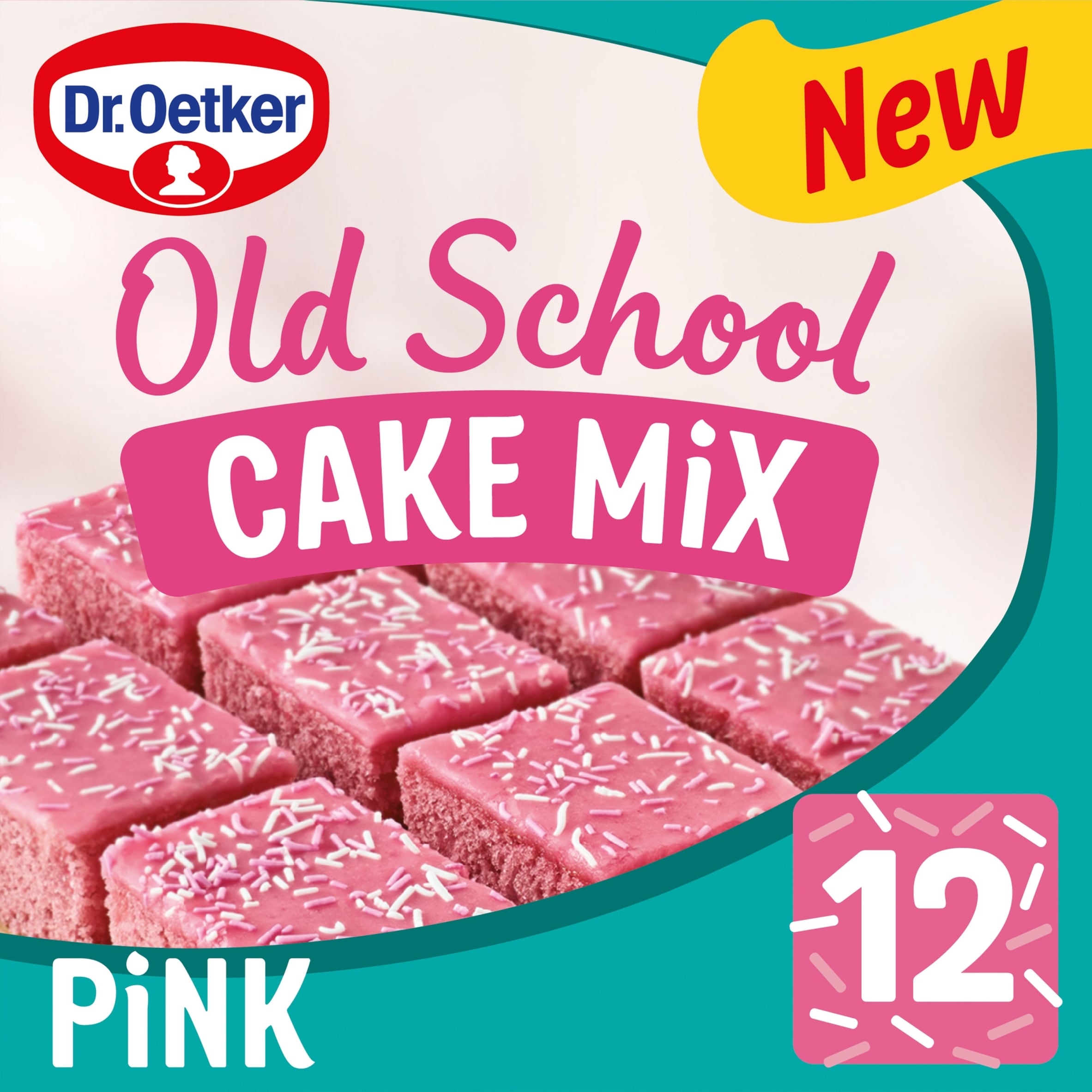 Dr. Oetker Pink Old School Traybake Cake Mix 436g