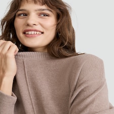 F&F Seam Detail Crew Neck Jumper in Brown