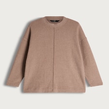 F&F Seam Detail Crew Neck Jumper in Brown thumbnail 4
