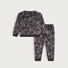 F&F Boys Fleece Gaming Print Pyjama Set in Black thumbnail 2